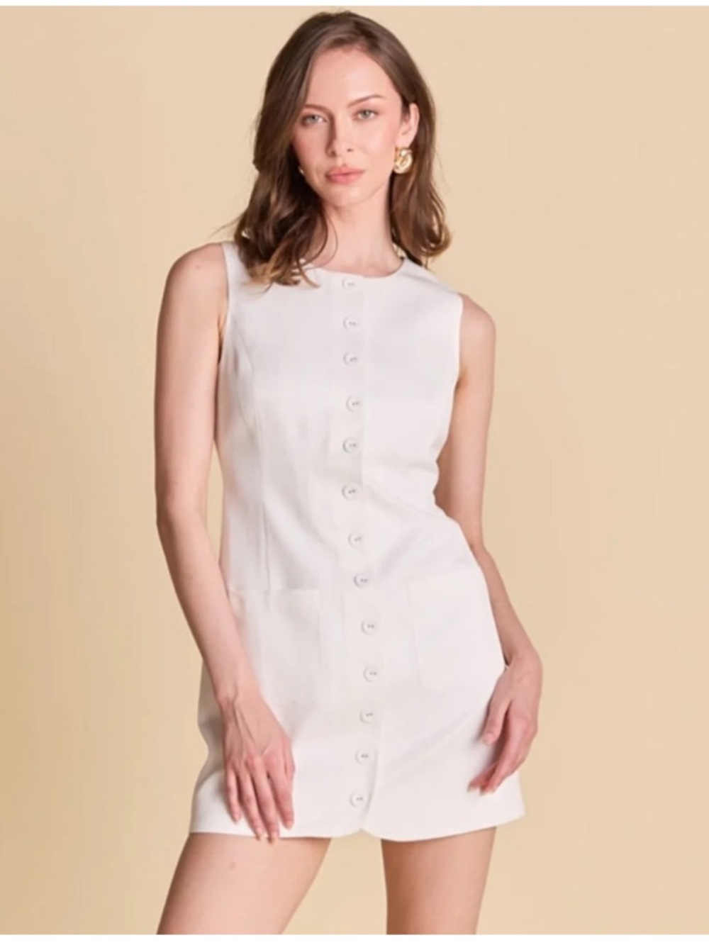 Anthropology Paper Heart Linen Blend Mini Dress Size L Boho Cottage Fairy